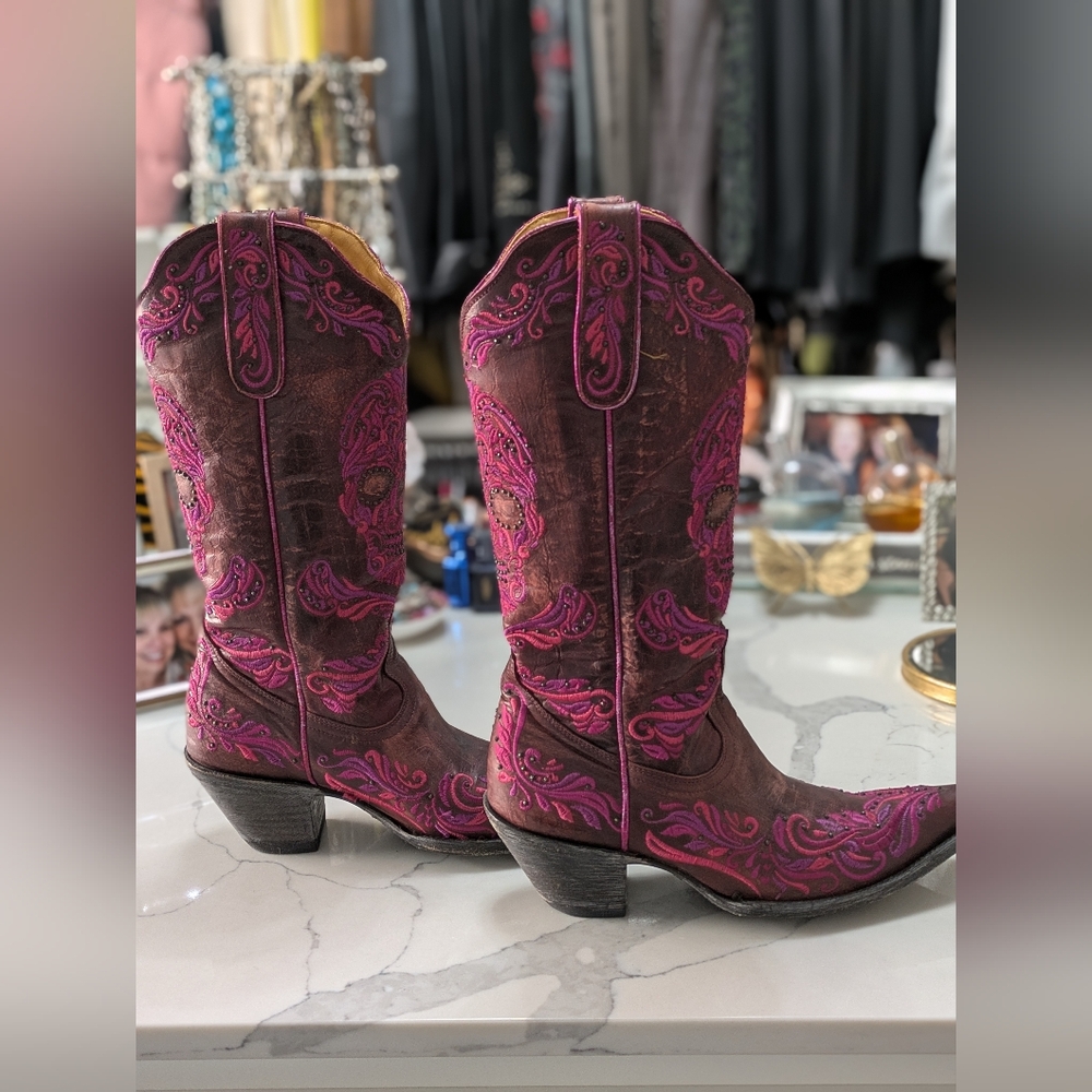 Old Gringo Dulce Calavera Skull Boots 7B - Picture 6 of 8